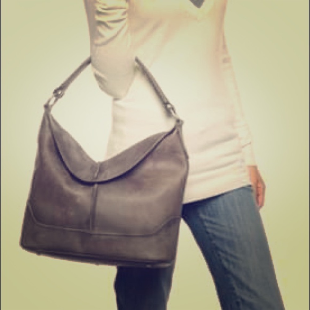 Frye Hobo Bag - smoke gray